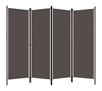 Divisorio da 4 pezzi, 200 x 180 cm, autoportante, pieghevole, con schermo in tessuto, divisorio per soggiorno, camera da letto, ufficio, telaio in ferro verniciato a polvere, facile da piegare