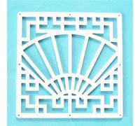 Divisorio da appendere, in legno bianco e plastica, spessore 0,5 cm, 6 pezzi, divisorio decorativo con accessori (1,29 x 29 cm) - Elegante separatore di spazio per casa e ufficio