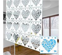 Divisorio da appendere quadrato in legno e plastica, divisorio decorativo per ufficio (8 pezzi) - separatore moderno per casa e ufficio