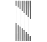 Divisorio da parete a colonna con schermo for la privacy for separare gli ambienti, divisori autoportanti con doghe metalliche for ufficio e ristorante(5pcs-a,130cm/51in/4.3ft)