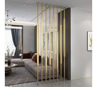 Divisorio da parete, colonna divisoria spaziale da pavimento a soffitto, da 0,7 a 2,4 m, 8 pezzi, divisorio in metallo, per la privacy, per ristorante, ufficio, casa (nero, H-225 cm)