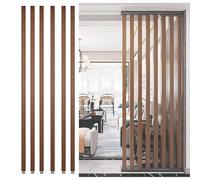 Divisorio da Parete Divisorio con Doghe in Legno dal Pavimento al Soffitto, Moderno Indipendente for Ingresso Ristorante Ufficio Decor Colonna, Schermi for la Privacy Post(6 Pcs,135cm/4.43ft)