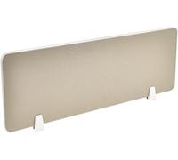 Divisorio da scrivania beige con clip, 60 x 30 cm, pannello divisorio decorativo per ufficio, perfetto per casa e ufficio, migliora la privacy e l'estetica dello spazio di lavoro