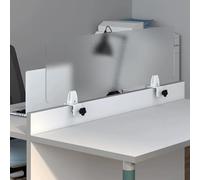Divisorio da scrivania portatile in acrilico satinato, con morsetti per una maggiore privacy e organizzazione dello spazio di lavoro. Ideale per casa, ufficio e spazi collaborativi