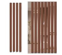 Divisorio decorativo marrone, 2-4 pannelli, senza trapano, a doghe dal pavimento al soffitto, per sala da tè, casa, hotel (135 cm), elegante soluzione per la privacy