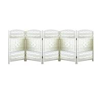 Divisorio della stanza corta con pannelli in rattan, schermo di privacy pieghevole per il dormitorio dell'ufficio di vita, robusta struttura in legno tessuto design, facile divisione dello spazio di m