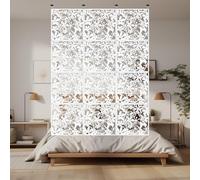 Divisorio di colore bianco, 12 pezzi/set, divisorio da appendere in plastica in legno, divisorio da appendere, divisorio per la privacy, pieghevole, divisorio per il fai da te