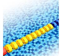 Divisorio Di Sicurezza Per Piscina Galleggiante, Divisorio Per Piscina Galleggiante Da 3,3 Piedi A 60 Piedi, Utilizzato Per Dividere Le Corsie Di Gara Per Il Nuoto Poco Profondo(Nylon,3m/10ft)