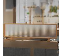 Divisorio di vetro temperato con la struttura del metallo, pannello divisorio dell'ufficio per pranzare e gli spazi commerciali