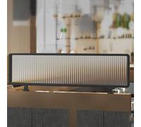 Divisorio di vetro temperato con la struttura del metallo, pannello divisorio dell'ufficio per pranzare e gli spazi commerciali