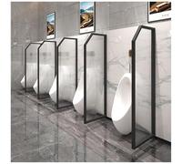 Divisorio divisorio per orinatoio, in vetro temperato e telaio in acciaio inox, per bagni pubblici, ideale per scuole, bar, hotel e ristoranti