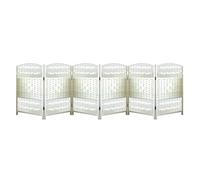 Divisorio Fai Da Te For Stanze Corte,portatile Di Piccole Dimensioni,schermo Oscurante For La Privacy Intrecciato,parete Temporanea For Separazione Tra Ufficio(White,23.62 x 11.81in-6 Pieces)