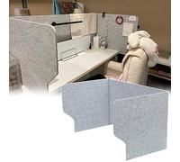 Divisorio fonoassorbente da scrivania, divisorio in feltro grigio, barriera indipendente per la privacy, 60/80/100 cm, pannello acustico spesso 9 mm, soluzione per la riduzione del rumore