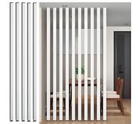 Divisorio for ambienti personalizzabile con listelli di legno senza fori - Elegante divisorio for la privacy for casa e ufficio(5PCS 95cm)