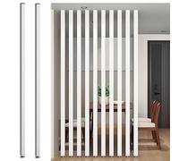Divisorio for ambienti personalizzabile con listelli di legno senza fori - Elegante divisorio for la privacy for casa e ufficio(2PCS 235cm)