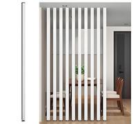Divisorio for ambienti personalizzabile con listelli di legno senza fori - Elegante divisorio for la privacy for casa e ufficio(1PCS 140cm)