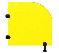 Divisorio For La Privacy Dell'orinatoio Montato A Pavimento, Divisorio Impermeabile For WC(Yellow,90 * 40cm/35.4 * 15.7in)