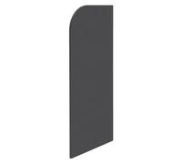 Divisorio For WC Con Parete Divisoria Blu, Separatore For Orinatoio For Bagno(Black,15.75x35.43In Rounded Angle)