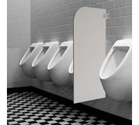 Divisorio For WC Con Parete Divisoria Blu, Separatore For Orinatoio For Bagno(Light Grey,15.75x35.43In Rounded Angle)