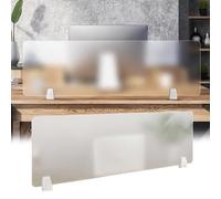 Divisorio in acrilico satinato insonorizzato per ufficio con gambe antiscivolo, leggero, traslucido, paraspruzzi per posto di lavoro e aula (30 x 90 cm)