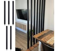 Divisorio in legno dal pavimento al soffitto, elegante divisorio a doghe per soggiorno, sala da pranzo, studio, fai da te, separatore senza trapano per la privacy e la gestione dello spazio