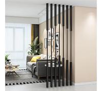 Divisorio in legno, mensole decorative verticali, moderna scaffalatura a colonna per separare la privacy, elegante divisorio in legno, soluzione salvaspazio da parete