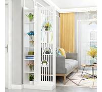 Divisorio in Legno Multifunzione, Scaffale Decorativo da Ingresso Moderno - Armadio Divisorio Minimalista di Lusso per Soggiorno, Ripostiglio Frontale all’Ingresso(90x30x190cm/35.4x11.8x74.8in)