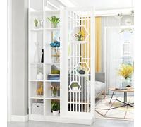 Divisorio in Legno Multifunzione, Scaffale Decorativo da Ingresso Moderno - Armadio Divisorio Minimalista di Lusso per Soggiorno, Ripostiglio Frontale all’Ingresso(110x30x200cm/43.3x11.8x78.7in)