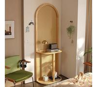 Divisorio in rattan, divisorio per ambienti in stile cinese retrò,divisorio per privacy con ripiano portaoggetti,divisorio in legno indipendente intrecciato a mano,per ufficio domestico(2.0m, Wood)