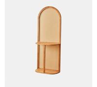 Divisorio in rattan, divisorio per ambienti in stile cinese retrò,divisorio per privacy con ripiano portaoggetti,divisorio in legno indipendente intrecciato a mano,per ufficio domestico(2.0m, Cherry)
