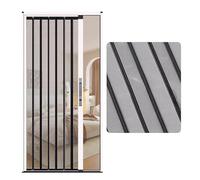 Divisorio interno, Porta scorrevole pieghevole con struttura in alluminio e rete d'acciaio, multicolore, in diverse misure(62x80in(157x203cm))