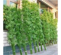 Divisorio legno listelli Arredamento per interni ed esterni, Foglie verdi lussureggianti realistiche, Albero finto di seta di bambù finto fai da te per la privacy della recinzione del giardino(10 Pack