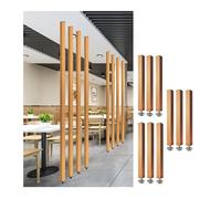 Divisorio moderno a tutta altezza, Divisorio a doghe metalliche dal pavimento al soffitto for il portico del soppalco delle scale dell'ufficio, diverse dimensioni(9root,140cm/55.1in/4.59ft)