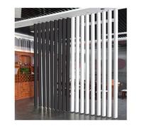 Divisorio moderno a tutta altezza, Divisorio dal pavimento al soffitto, altezza regolabile 100-230 cm, alluminio, nero opaco(9root,180cm/70.8in/5.90ft)