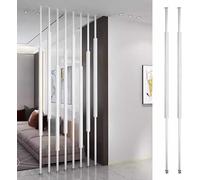 Divisorio moderno, divisorio da pavimento a soffitto per casa, ufficio e hotel, regolabile 70-300 cm, confezione da 2, elegante colonna decorativa per piccoli spazi