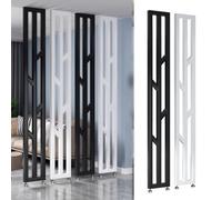 Divisorio per Ambienti Colonna divisoria da parete nera + bianca 2 pezzi, pannello divisorio in metallo alto 1,6 2 3 4 5 6 7 8 piedi, pannello decorativo da parete per schermi per la privacy, recinzio