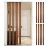 Divisorio per Ambienti con Listelli in Legno Regolabili in Altezza - Confezione da 1 e 10 Pezzi, Parete divisoria a Tutta Altezza per casa, Hotel e Ufficio, Installazione Senza forature (235