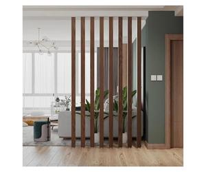 Divisorio per Ambienti Divisorio girevole da soffitto a pavimento alto/divisori per stanze listelli di legno, 8 pali per pareti divisorie per la privacy colonne per separazione di stanze larghe 80-120