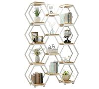 Divisorio per Ambienti,Divisorio indipendente con ripiani, facile da montare,Protezione di Privacy,per Ufficio, Camera da Letto, Sala da Pranzo, Indipendenti,(White,2 * 4)