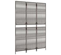 Divisorio per Ambienti in Polyrattan - Paravento per la Privacy Pieghevole a 4 Pannelli per la Casa e Gli Spazi Abitativi All'aperto, Facile da Pulire e Resistente con Telaio in (Marrone #56)