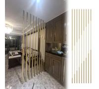 Divisorio per Ambienti Palo Divisorio Decorativo Cavo - 9 Pezzi, Separé con Listelli in Metallo da Pavimento a Soffitto, Autoportante per Divisione Spazi, senza Necessità(2m/78.7in/6.6ft)