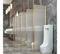 Divisorio per orinatoio a parete, divisorio per WC con schermo per orinatoio, grande divisorio per la privacy commerciale di lusso color oro per hotel, scuole, ospedali(1pack,100x40cm)