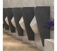 Divisorio per orinatoio da 35", divisore per orinatoio a Parete, deflettore per orinatoio da Uomo Impermeabile, con codice angolare in Acciaio Inossidabile per scuole/Centri Commerciali/luoghi