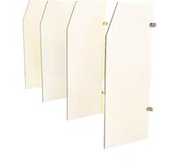 Divisorio per orinatoio da parete, deflettore impermeabile in legno, set da 4, migliora la privacy e il comfort del bagno con divisori eleganti e durevoli