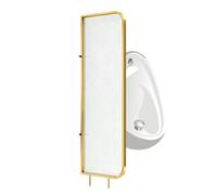 Divisorio per orinatoio da parete, in vetro temperato traslucido, 40 x 140 cm, perfetto per bagni pubblici, hotel e scuole