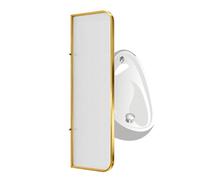 Divisorio per orinatoio da parete, in vetro temperato traslucido, nero, per la privacy, per hotel, scuole e bagni pubblici, 40 x 140 cm, resistente ed elegante