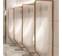 Divisorio per orinatoio da uomo, elegante schermo da bagno, vetro temperato a coste e struttura in acciaio inossidabile, protegge la privacy migliorando l'estetica dello spazio Rose Gold 1pcs