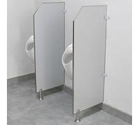 Divisorio per orinatoio, Deflettore per orinatoio a pavimento, Privacy per orinatoio da uomo, Divisorio per WC, con codice angolare in acciaio inossidabile per pubblico, spazio, bagno, hotel (2 pezzi)