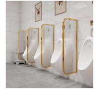 Divisorio per orinatoio, divisorio per orinatoio maschile con vetro temperato, dto, divisorio per bagno pubblico a parete, schermo per la privacy dell'orinatoio per hotel, Sch, oro 3-6 pezzi