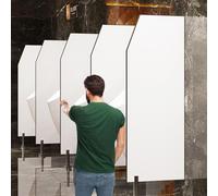 Divisorio per orinatoio, divisorio per WC pubblico, divisorio autoportante in legno per uomini, estensione per servizi igienici scolastici, centri commerciali e strutture pubbliche, 45 x 120 cm